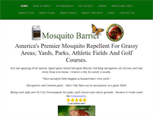 Tablet Screenshot of mosquitobarrier.com
